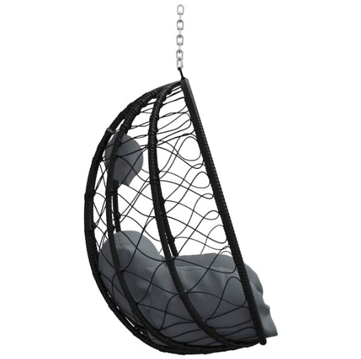 Fauteuil Œuf Suspendu Design Noir