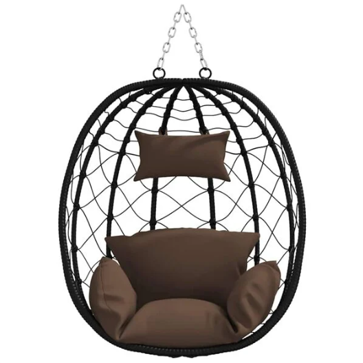 Fauteuil Œuf Suspendu Design Noir
