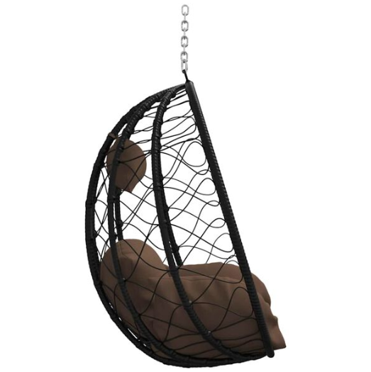 Fauteuil Œuf Suspendu Design Noir