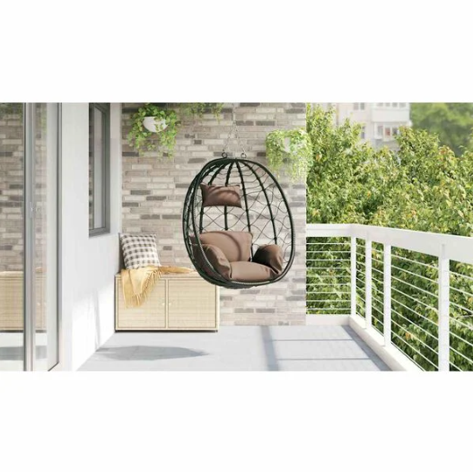Fauteuil Œuf Suspendu Design Noir
