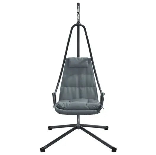 Fauteuil Œuf Suspendu avec Support Acier Beige | Pliable, Coussin Inclus, Intérieur & Extérieur Flottea