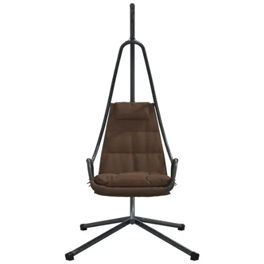 Fauteuil Œuf Suspendu avec Support Acier Beige | Pliable, Coussin Inclus, Intérieur & Extérieur Flottea