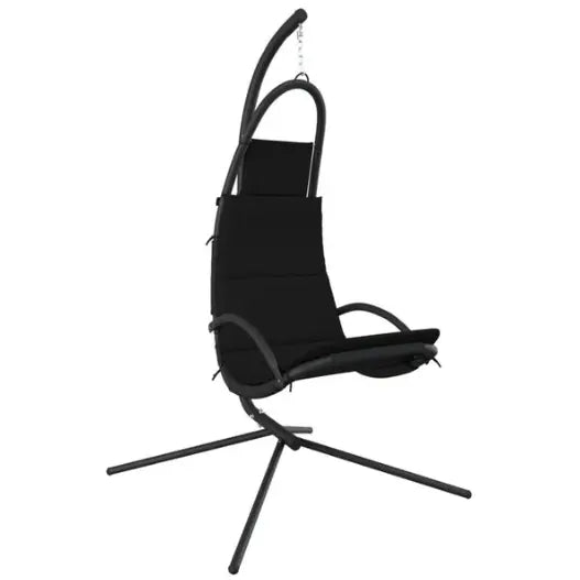 Chaise Balançoire Jardin en Tissu Oxford & Acier | Coussin Gris Foncé, Ergonomique Flottea