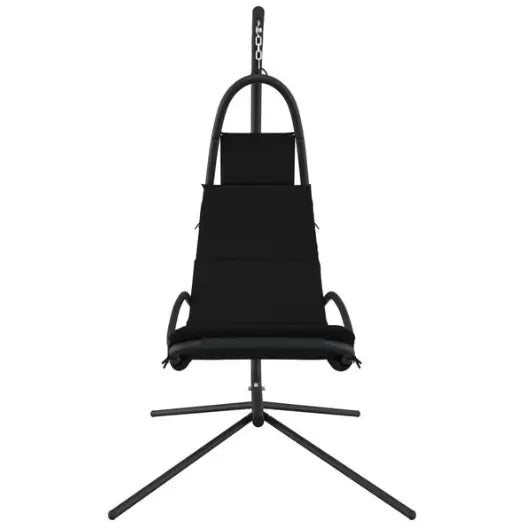 Chaise Balançoire Jardin en Tissu Oxford & Acier | Coussin Gris Foncé, Ergonomique Flottea