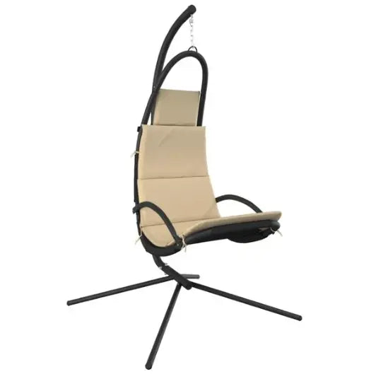 Chaise Balançoire Jardin en Tissu Oxford & Acier | Coussin Gris Foncé, Ergonomique Flottea