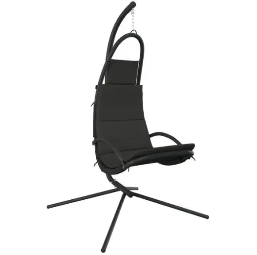 Chaise Balançoire Jardin en Tissu Oxford & Acier | Coussin Gris Foncé, Ergonomique Flottea