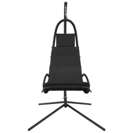 Chaise Balançoire Jardin en Tissu Oxford & Acier | Coussin Gris Foncé, Ergonomique Flottea