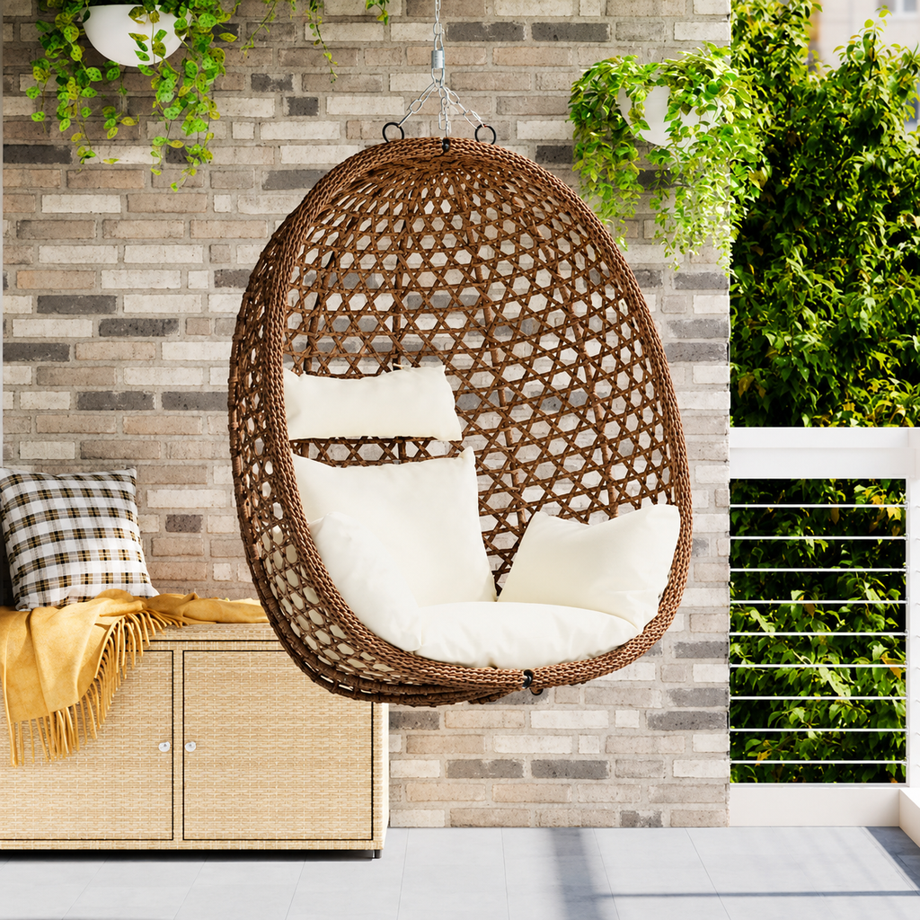 Chaise Suspendue Œuf Pivotante Polyrotin Flottea