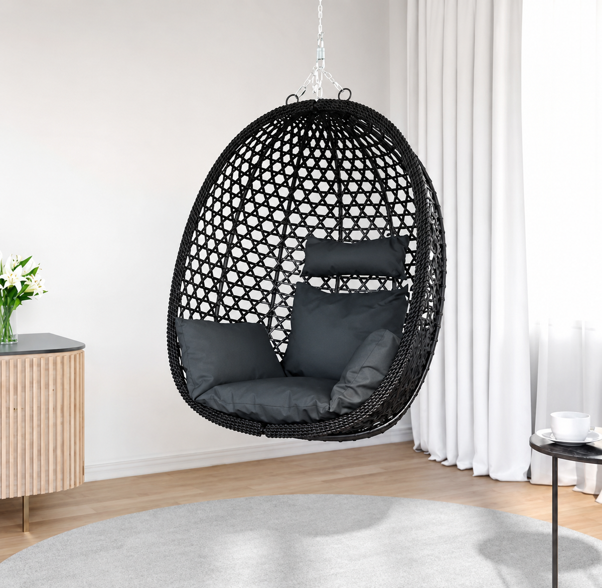 Chaise Suspendue Œuf Pivotante Polyrotin Flottea