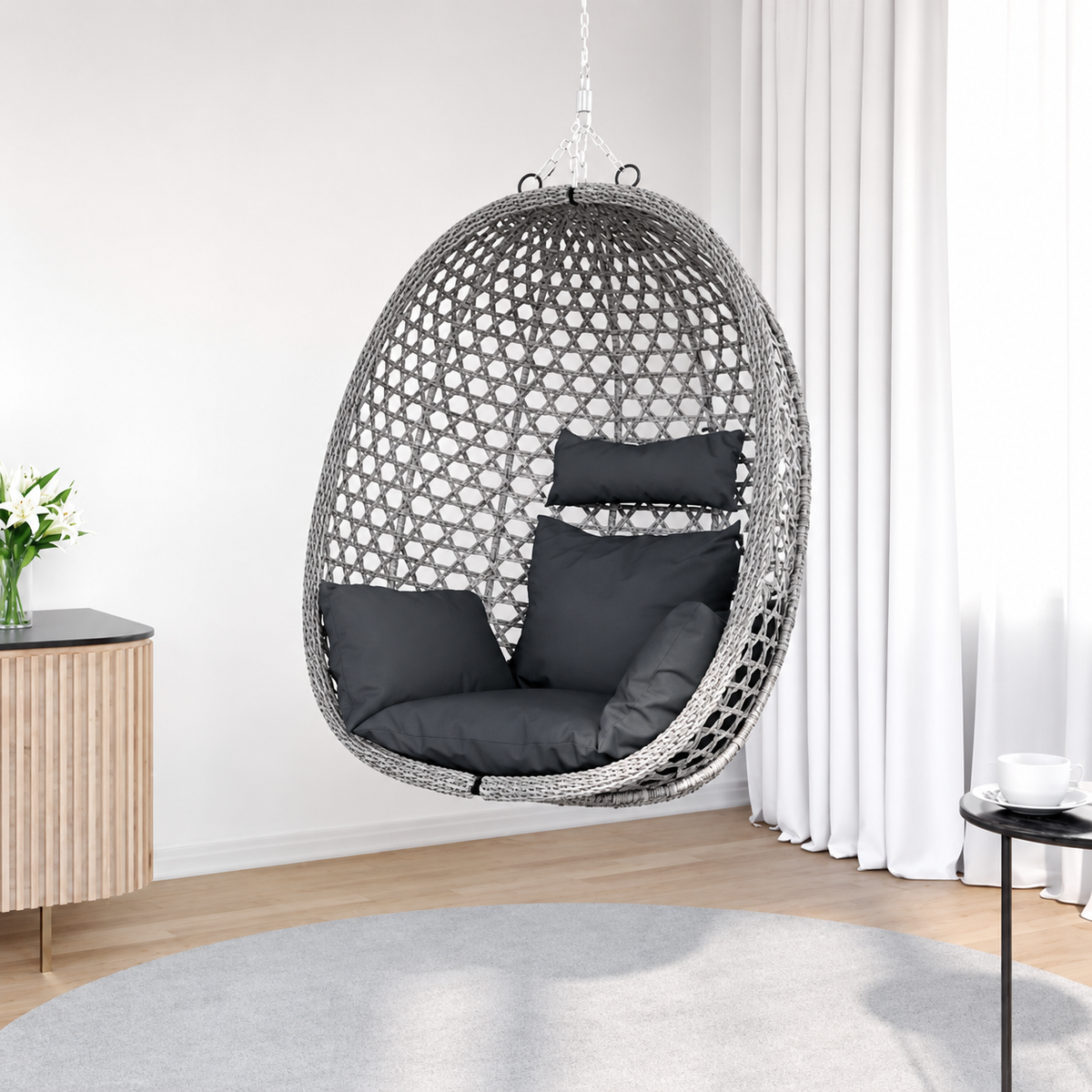 Chaise Suspendue Œuf Pivotante Polyrotin Flottea
