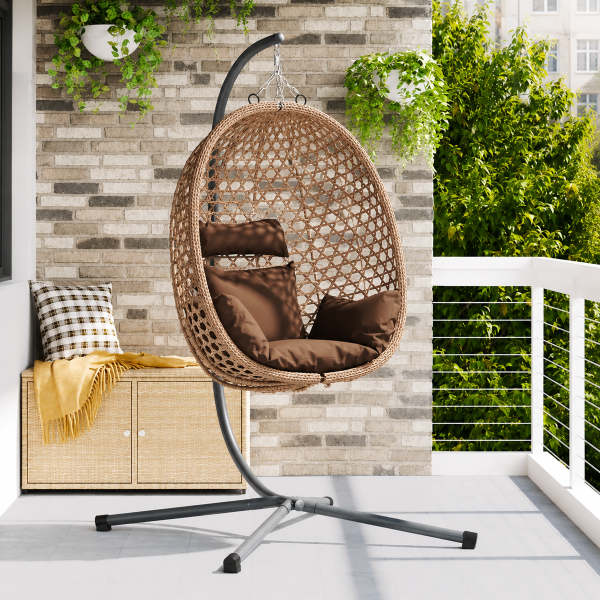 Chaise Suspendue Rotin Tressé Voltige