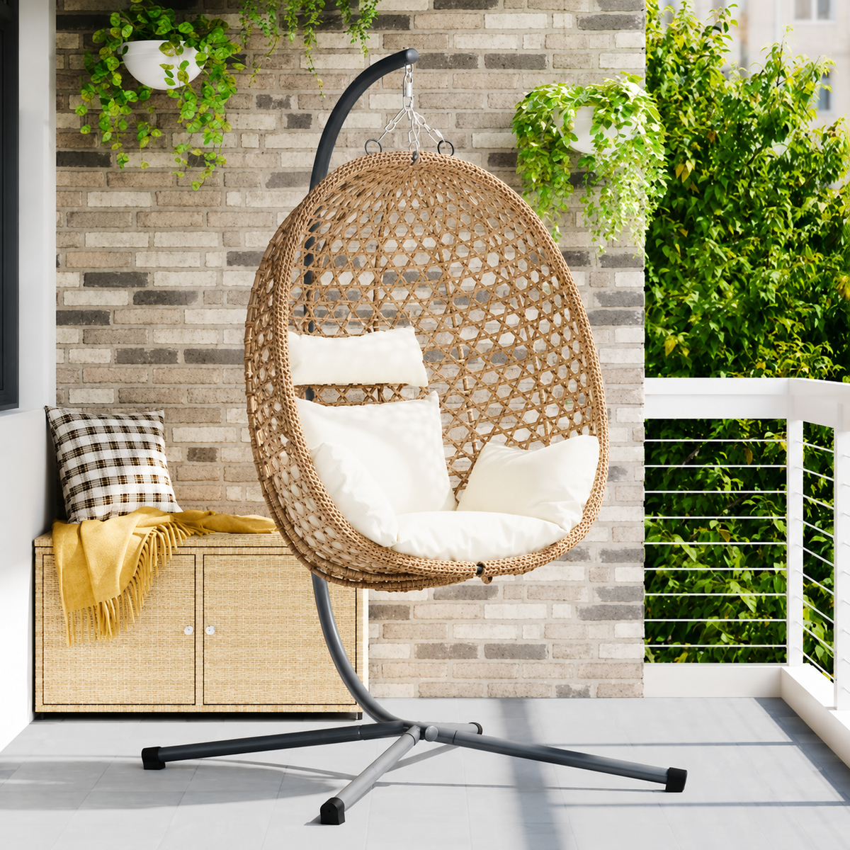 Chaise Suspendue Rotin Tressé Voltige