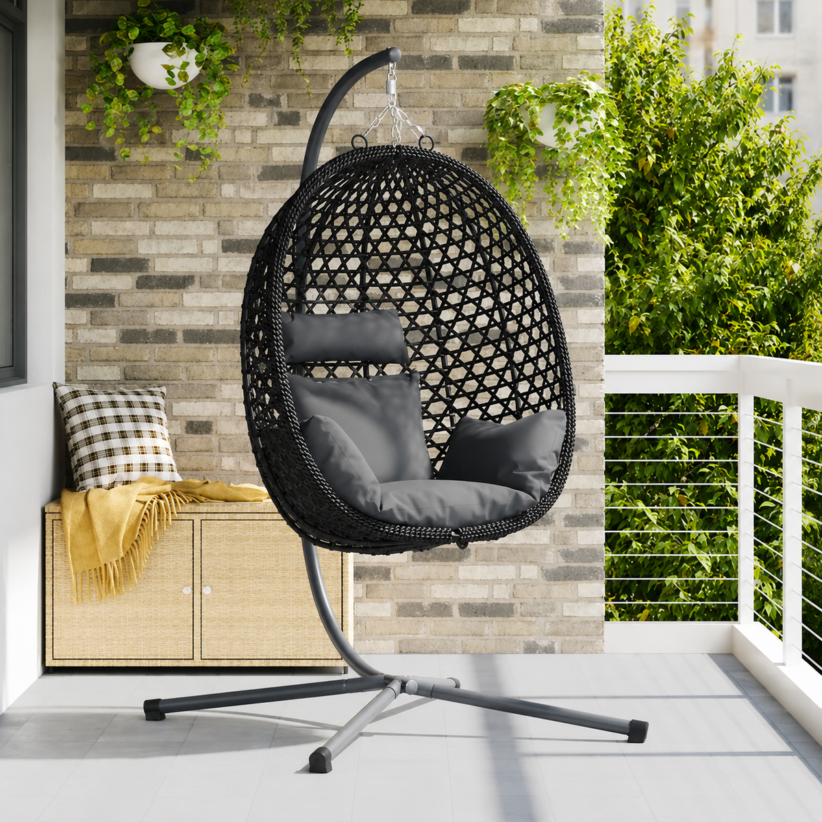 Chaise Suspendue Rotin Tressé Voltige
